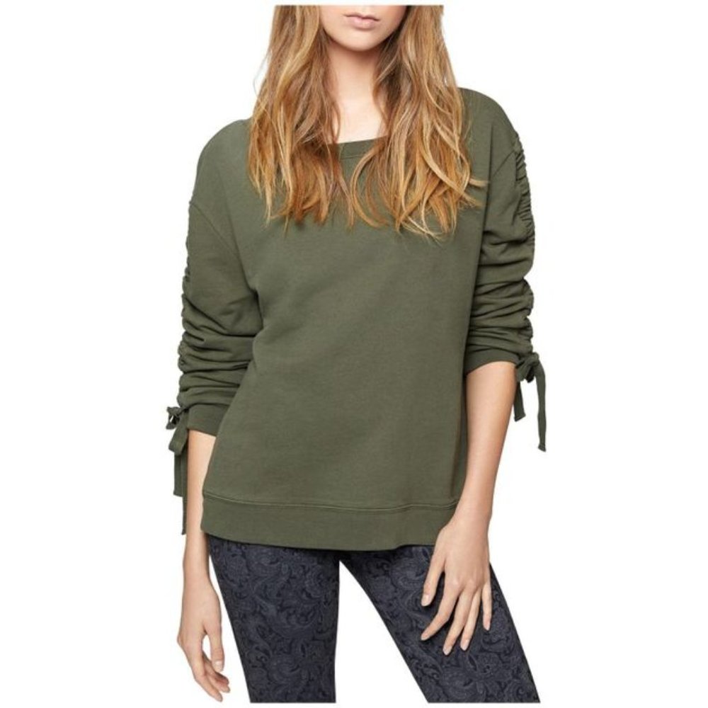 Sanctuary Camouflage Camden Ruched-Sleeve Sweatshirt